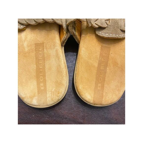 Oliberté Suede Braided Strap Thong Sandals Sze Womens 37(6.5/7) Beige Fair Trade - Picture 3 of 7